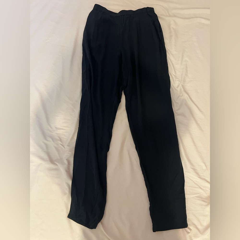 Eileen fisher silk georgette pants size medium